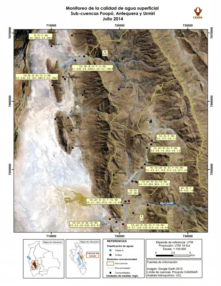Cinco ríos de Oruro se encuentran en situación crítica de contaminación