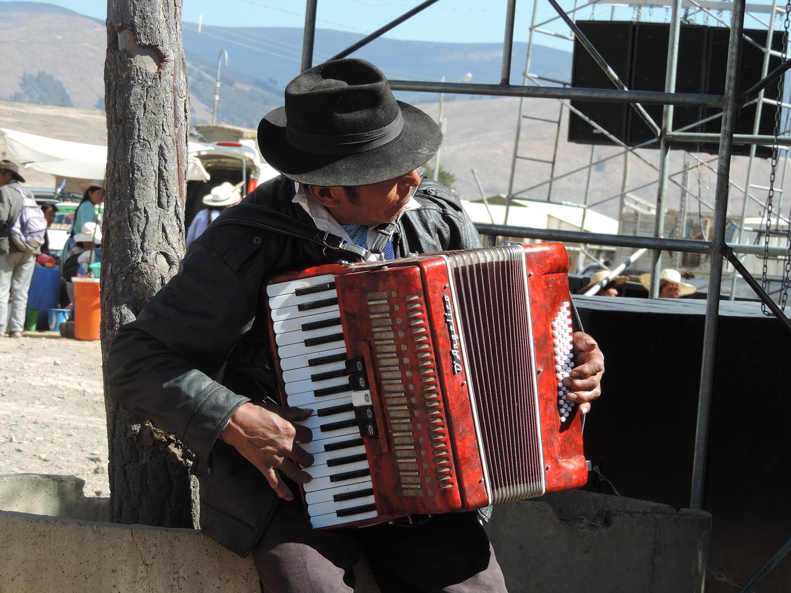 toacando acordeon
