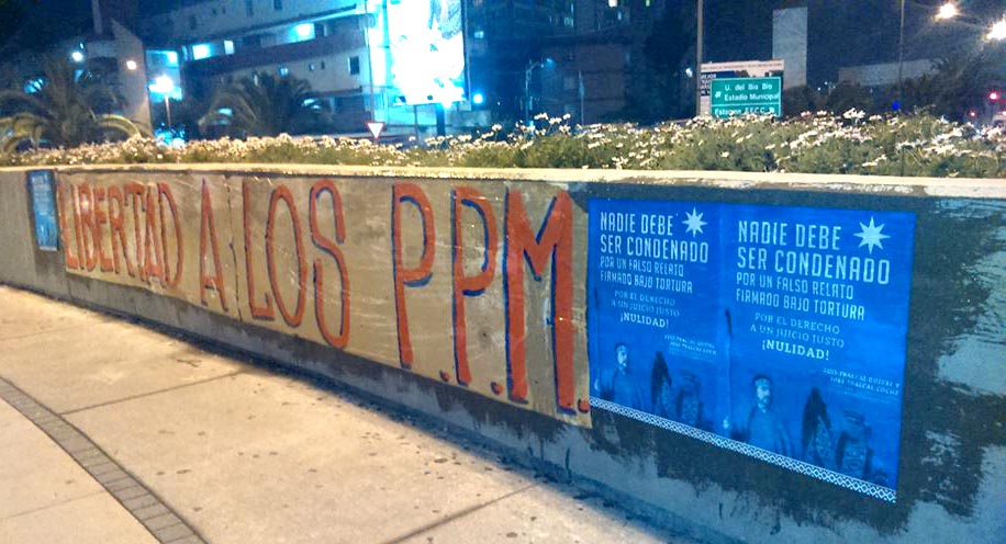 Mapuches Libertad para presos cartel