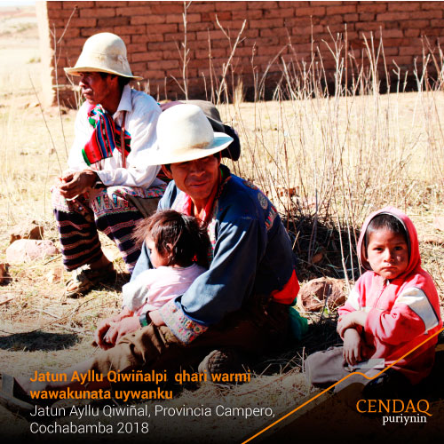Jatun Ayllu Qiwiñalpi  qhari warmi wawakunata uywanku