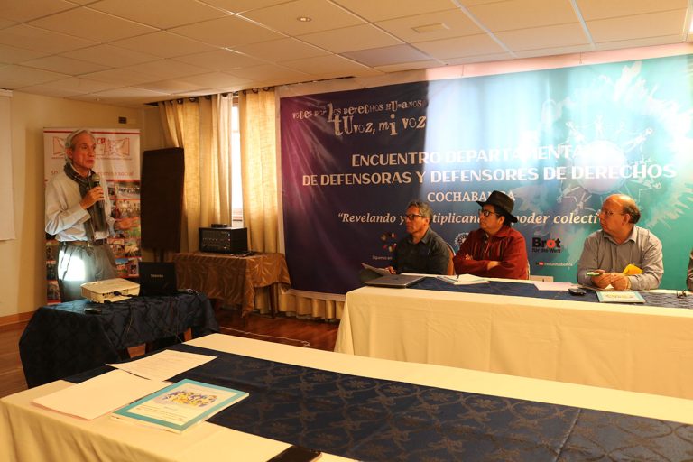Defensoras y defensores de Cochabamba: Es necesario articularse para seguir avanzando en la promoción y defensa de Derechos Humanos