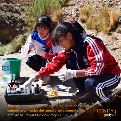 Estudiantes de Totoral  conforman una brigada de monitores para evaluar la calidad de sus fuentes de agua