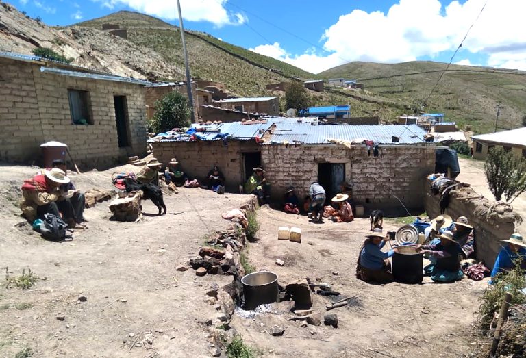 «Granizo Jark’achi» ritual para evitar que las granizadas afecten la producción en las comunidades.