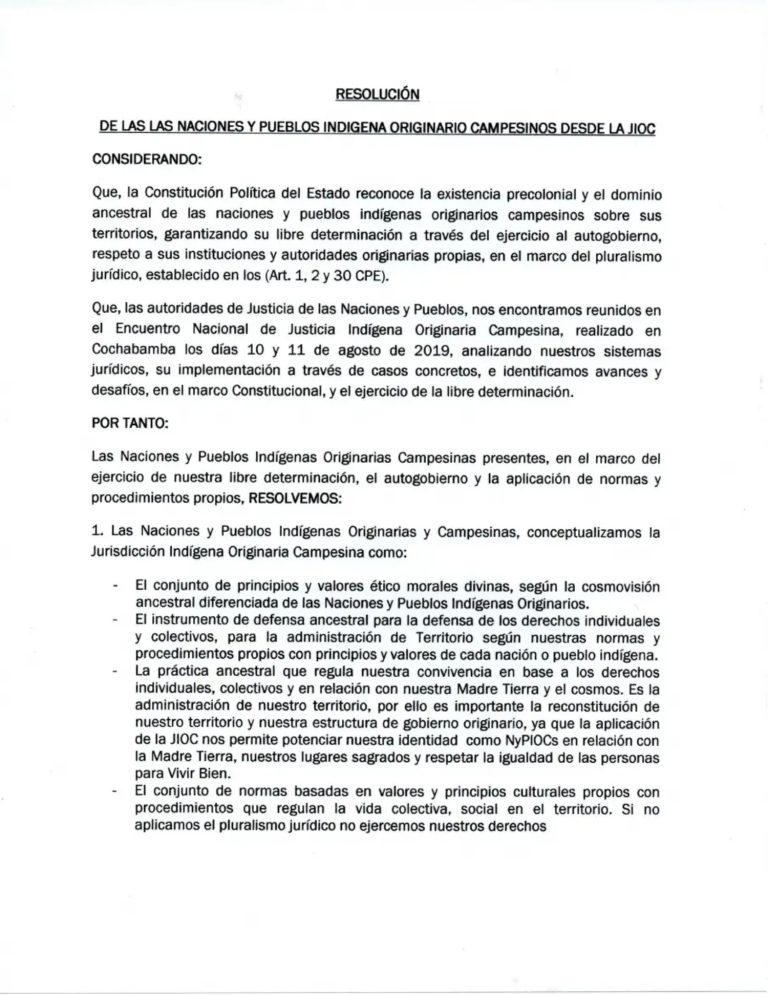 GÉNERO: La Participación de las Mujeres en el Control y la Gestión Territorial Indígena en Raqaypampa, Mizque