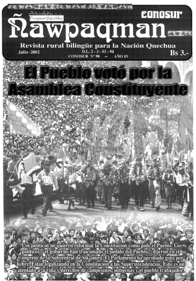 Revista rural bilingüe Conosur Ñawpaqman 98