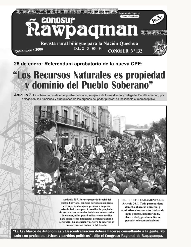 Revista rural bilingüe Conosur Ñawpaqman 132