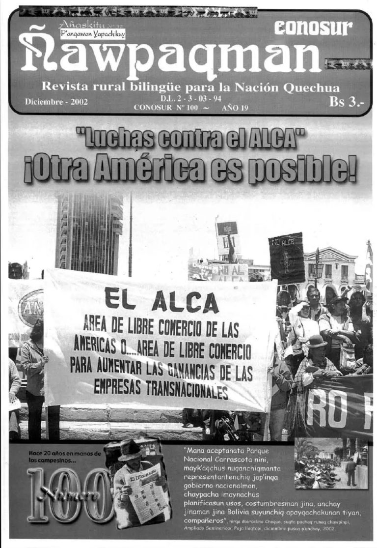 Revista rural bilingüe Conosur Ñawpaqman 100