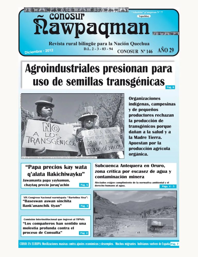 Revista rural bilingüe Conosur Ñawpaqman 146