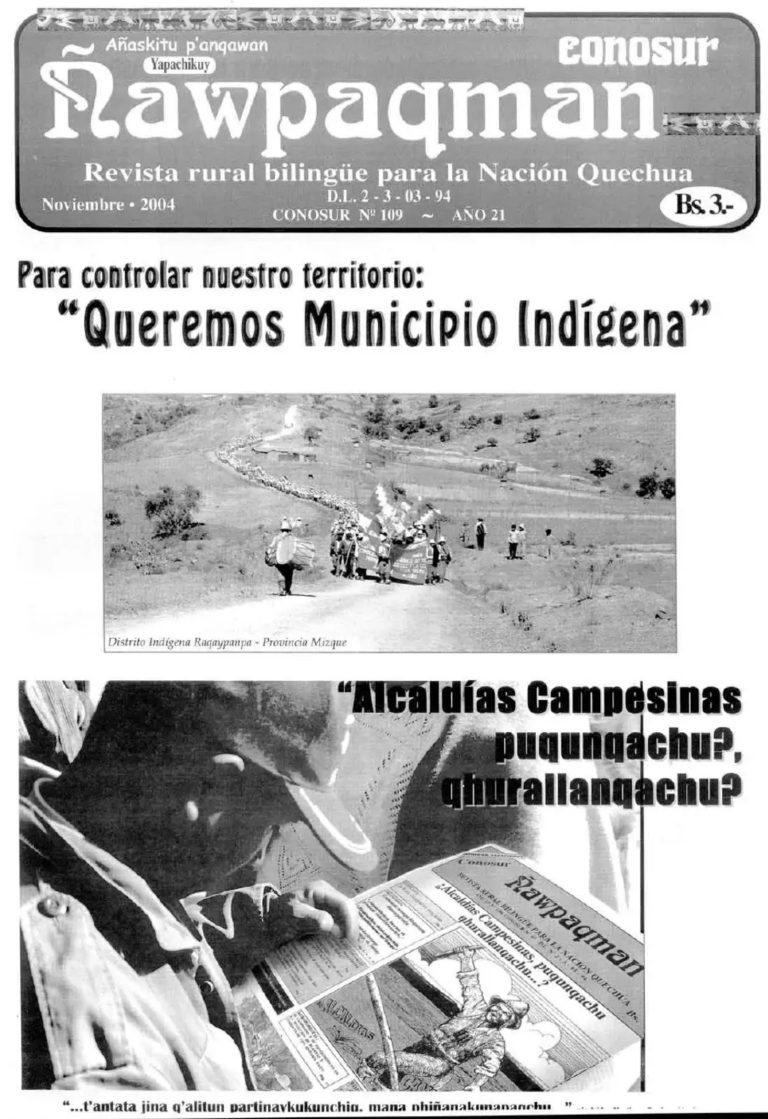 Revista rural bilingüe Conosur Ñawpaqman 109