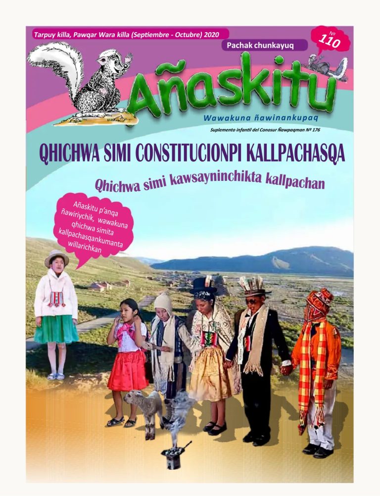SUPLEMENTO INFANTIL AÑASKITU No. 110: QHICHWA SIMI CONSTITUCIONPI KALLPACHASQA