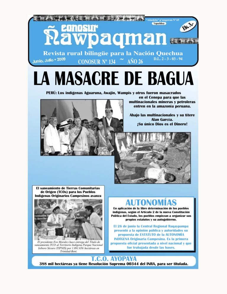 Revista rural bilingüe Conosur Ñawpaqman 134