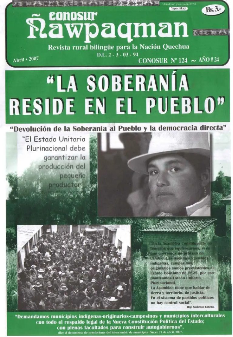 Revista rural bilingüe Conosur Ñawpaqman 124