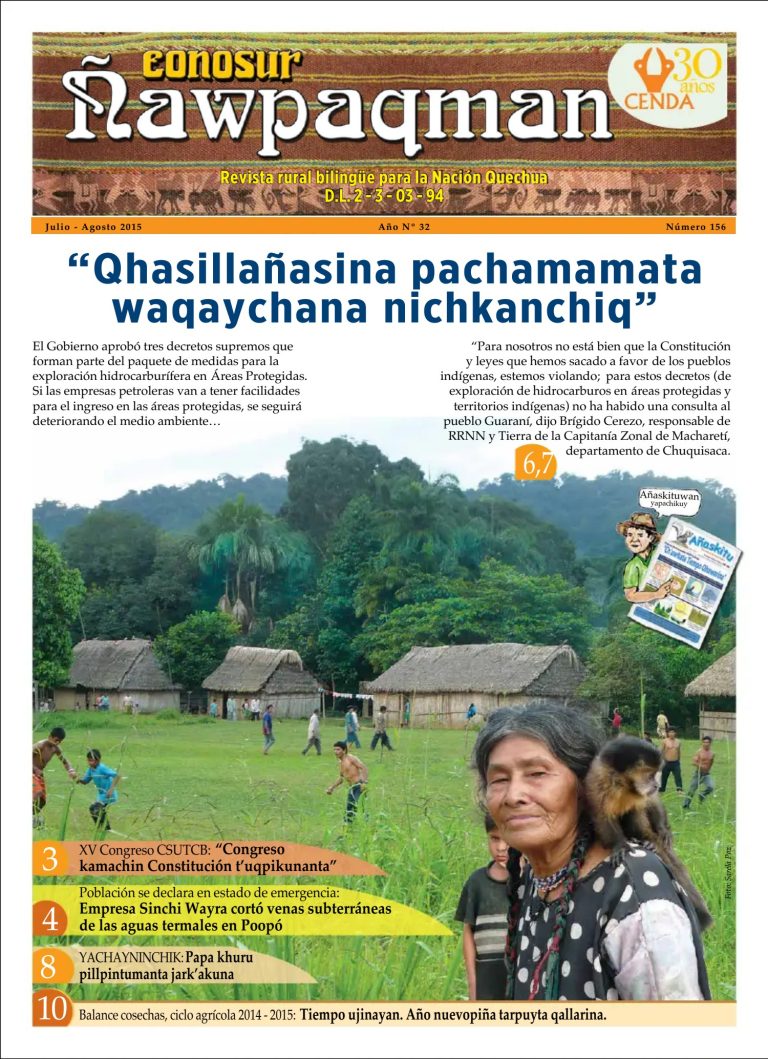 Revista rural bilingüe Conosur Ñawpaqman 156