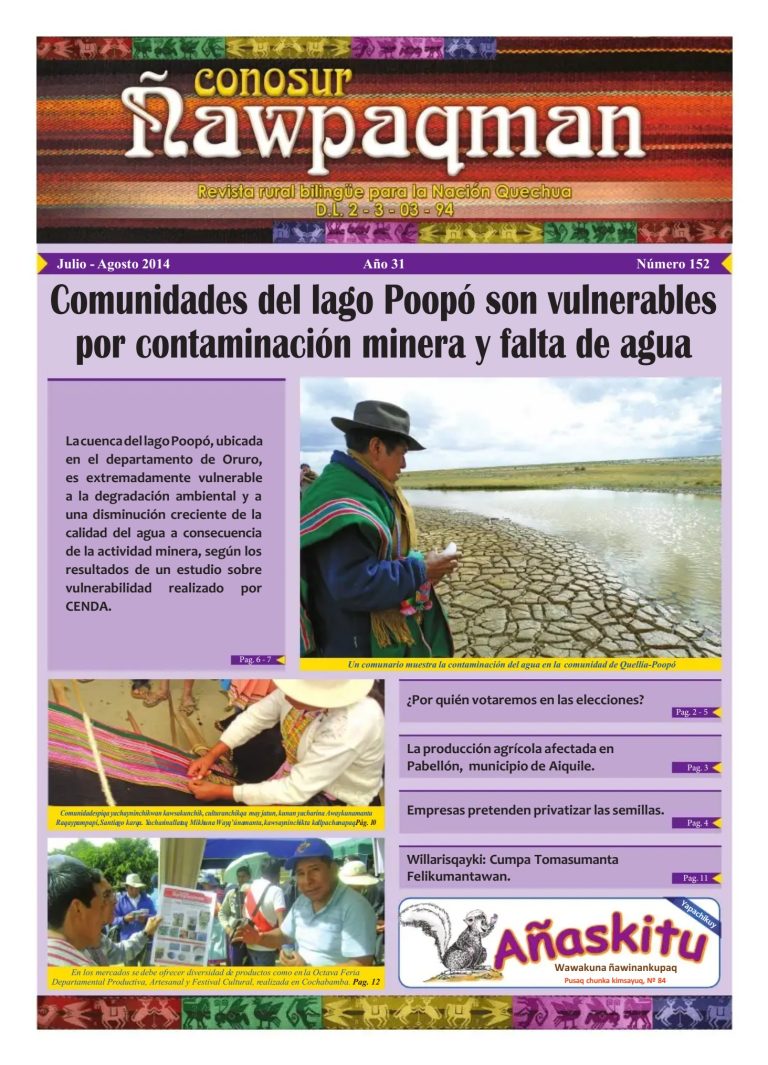 Revista rural bilingüe Conosur Ñawpaqman 152